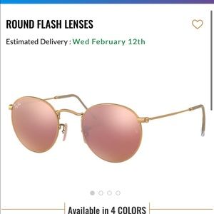 rose gold ray bans